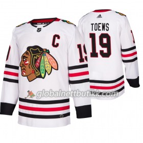 Chicago Blackhawks Hockeydrakt Jonathan Toews 19 Adidas 2019-2020 Hvit Authentic - Herre